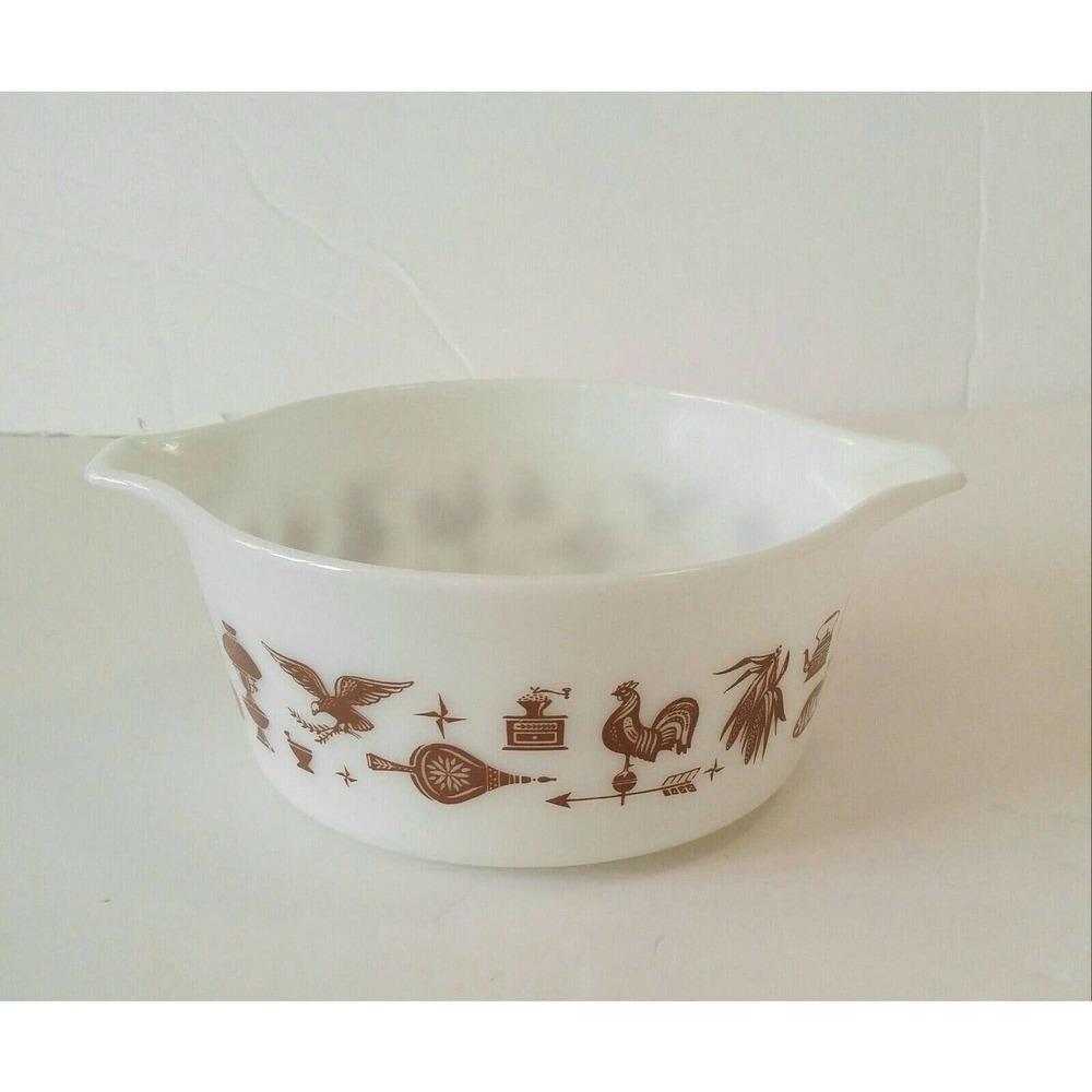Vintage Pyrex Bowl Early American 2 Qt No Lid